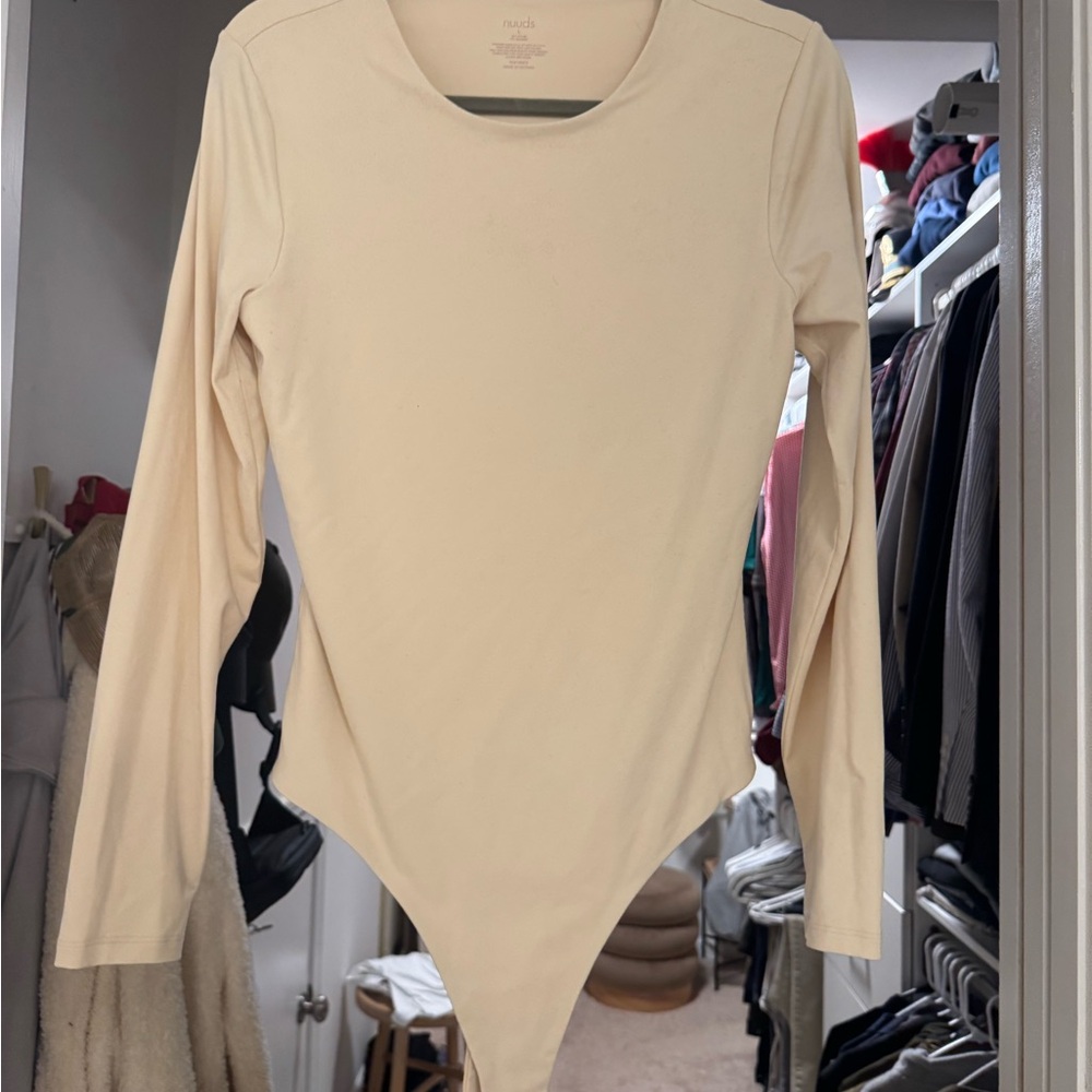 nuuds Cream Long Sleeve Bodysuit
